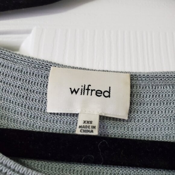 Aritzia Wilfred Blanchard Sweater Grey Linen Ribbed Italian yarn - Picture 4 of 6